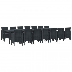 Zestaw do jadalni ogrodowej z poduszkami 15 pcs Antracyt PP