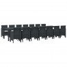 Zestaw do jadalni ogrodowej z poduszkami 15 pcs Antracyt PP
