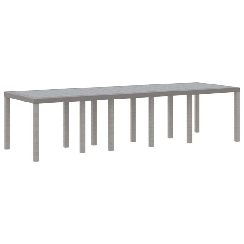 Zestaw do jadalni w ogrodzie 13 pcs Jasnoszary Polirattan