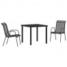 Zestaw do jadalni w ogrodzie 3 pcs Czarny