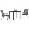 Zestaw do jadalni w ogrodzie 3 pcs Czarny