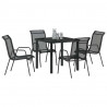 Zestaw do jadalni w ogrodzie 5 pcs Czarny