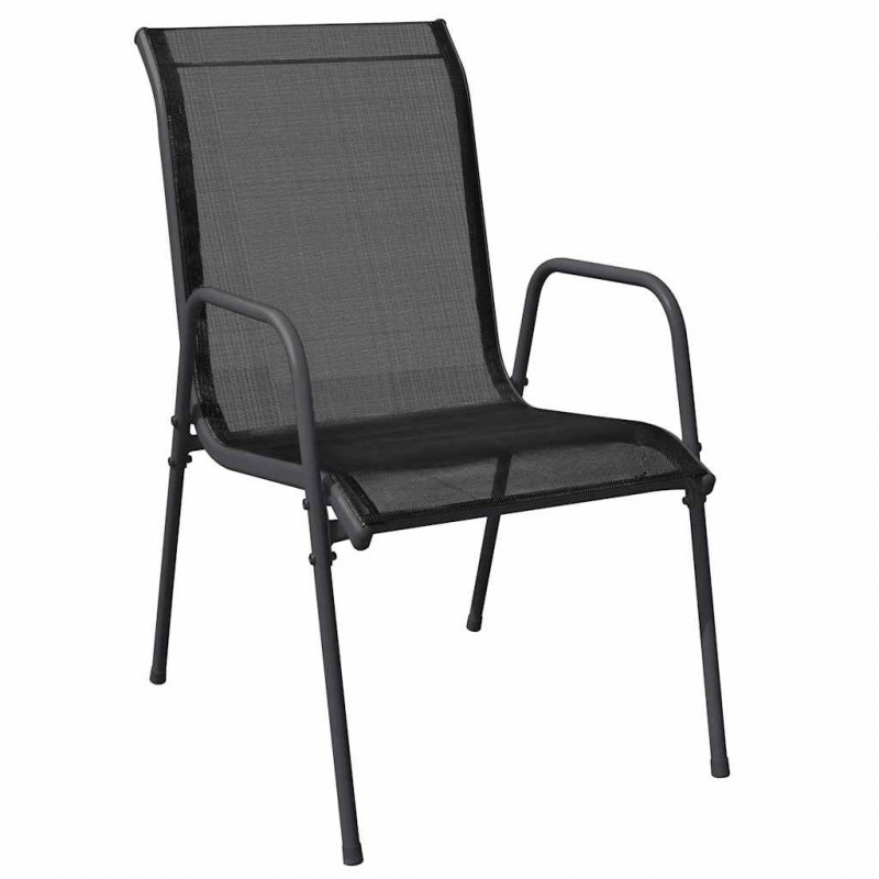 Zestaw do jadalni w ogrodzie 5 pcs Czarny