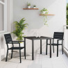 Zestaw do jadalni w ogrodzie 3 pcs Czarny