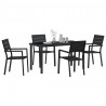 Zestaw do jadalni w ogrodzie 5 pcs Czarny