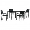 Zestaw do jadalni w ogrodzie 5 pcs Czarny