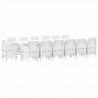 Zestaw do jadalni w ogrodzie 15 pcs Biały Rattan Polt