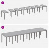 Zestaw do jadalni ogrodowej z poduszkami 15 pcs Jasnoszary PP