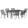 Zestaw do jadalni w ogrodzie 7 pcs Antracyt