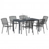 Zestaw do jadalni w ogrodzie 7 pcs Antracyt