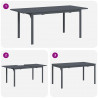 Zestaw do jadalni w ogrodzie 7 pcs Antracyt