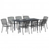 Zestaw do jadalni w ogrodzie 9 pcs Antracyt