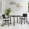 Zestaw do jadalni w ogrodzie 3 pcs Czarny