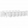 Zestaw do jadalni w ogrodzie 15 pcs Biały Rattan Polt