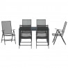 Zestaw do jadalni w ogrodzie 7 pcs Antracyt