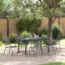 Zestaw do jadalni w ogrodzie 7 pcs Antracyt