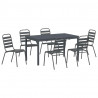 Zestaw do jadalni w ogrodzie 7 pcs Antracyt