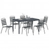 Zestaw do jadalni w ogrodzie 7 pcs Antracyt