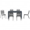 Zestaw do jadalni w ogrodzie 7 pcs Antracyt