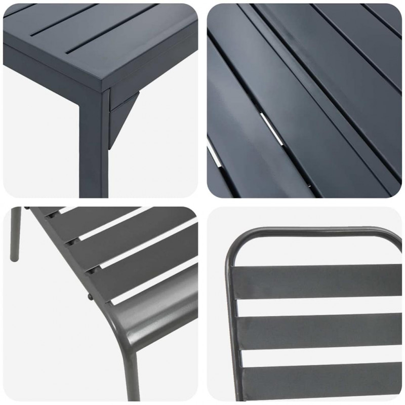 Zestaw do jadalni w ogrodzie 7 pcs Antracyt