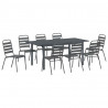 Zestaw do jadalni w ogrodzie 9 pcs Antracyt