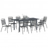 Zestaw do jadalni w ogrodzie 9 pcs Antracyt