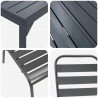 Zestaw do jadalni w ogrodzie 9 pcs Antracyt