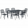 Zestaw do jadalni w ogrodzie 7 pcs Antracyt