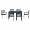 Zestaw do jadalni w ogrodzie 7 pcs Antracyt