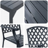 Zestaw do jadalni w ogrodzie 7 pcs Antracyt