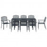 Zestaw do jadalni w ogrodzie 9 pcs Antracyt