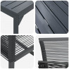 Zestaw do jadalni w ogrodzie 9 pcs Czarny polirattan