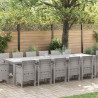 Zestaw do jadalni w ogrodzie 15 pcs Jasnoszary Rattan Polt