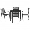 Zestaw do jadalni w ogrodzie 5 pcs Czarny