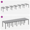 Zestaw do jadalni w ogrodzie 15 pcs Jasnoszary Rattan Polt