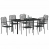 Zestaw do jadalni w ogrodzie 7 pcs Czarny