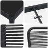Zestaw do jadalni w ogrodzie 7 pcs Czarny