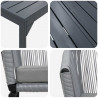 Zestaw do jadalni w ogrodzie 7 pcs Szary polirattan