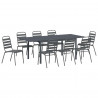 Zestaw do jadalni w ogrodzie 9 pcs Antracyt
