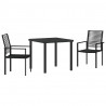 Zestaw do jadalni w ogrodzie 3 pcs Czarny