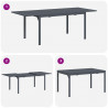 Zestaw do jadalni w ogrodzie 9 pcs Antracyt