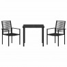 Zestaw do jadalni w ogrodzie 3 pcs Czarny