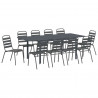 Zestaw do jadalni w ogrodzie 11 pcs Antracyt