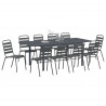 Zestaw do jadalni w ogrodzie 11 pcs Antracyt