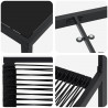 Zestaw do jadalni w ogrodzie 5 pcs Czarny