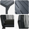 Zestaw do jadalni w ogrodzie 9 pcs Czarny polirattan