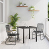 Zestaw do jadalni w ogrodzie 3 pcs Czarny