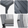 Zestaw do jadalni w ogrodzie 9 pcs Szary polirattan