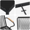 Zestaw do jadalni w ogrodzie 7 pcs Czarny