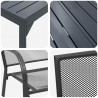Zestaw do jadalni w ogrodzie 9 pcs Antracyt Stal